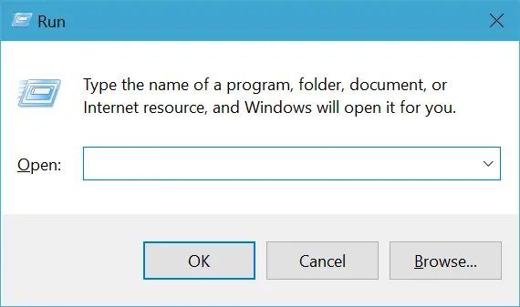 Run Command in Windows 10